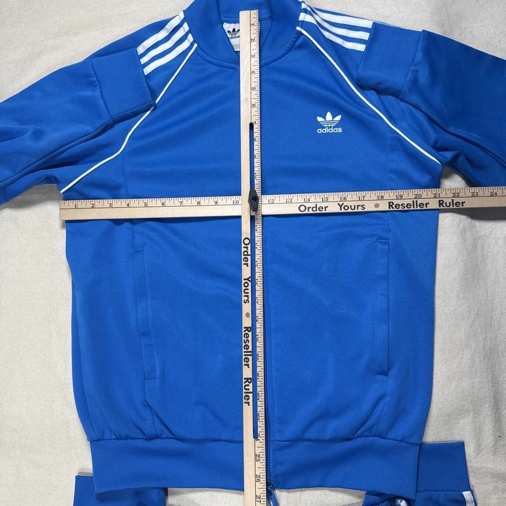 adidas Vintage Men's M Blue/White 2-Pc Tracksuit Full Zip Jacket & Pants